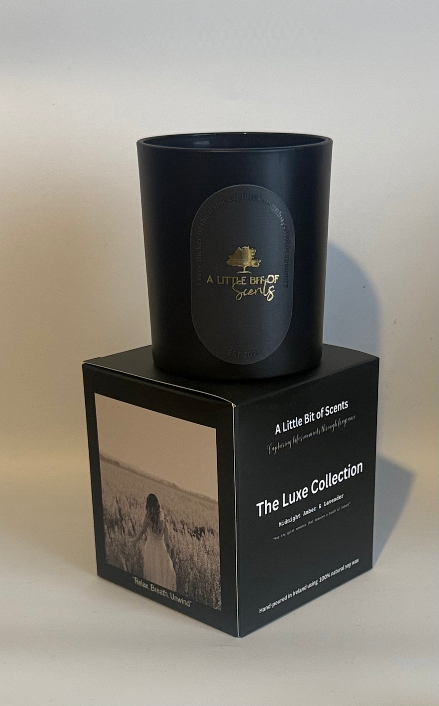 Midnight Amber & Lavender Scented Candle