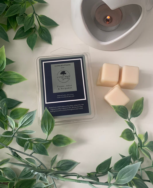 Thyme Olive and Bergamot Soy Wax Melt