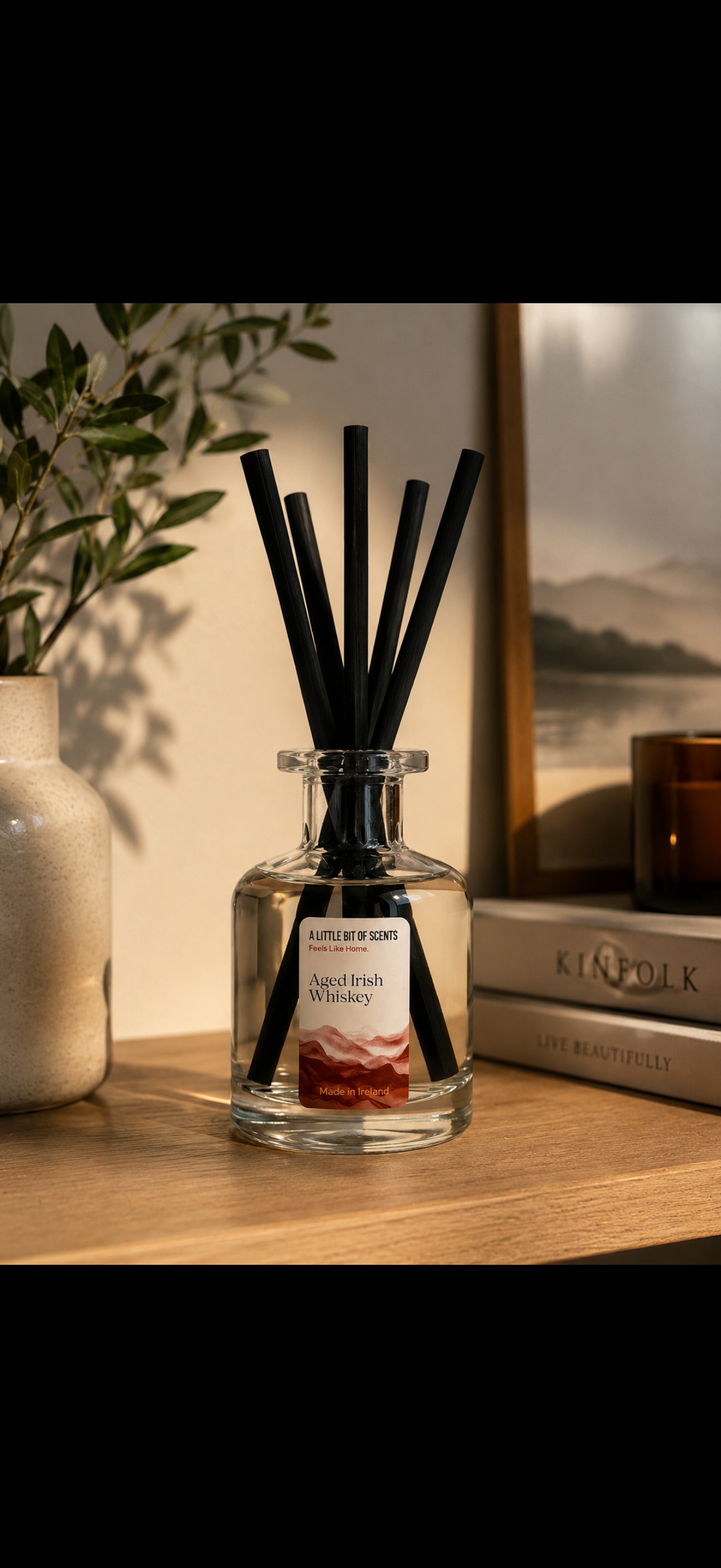 Aged Irish Whiskey Whispers Reed Diffuser