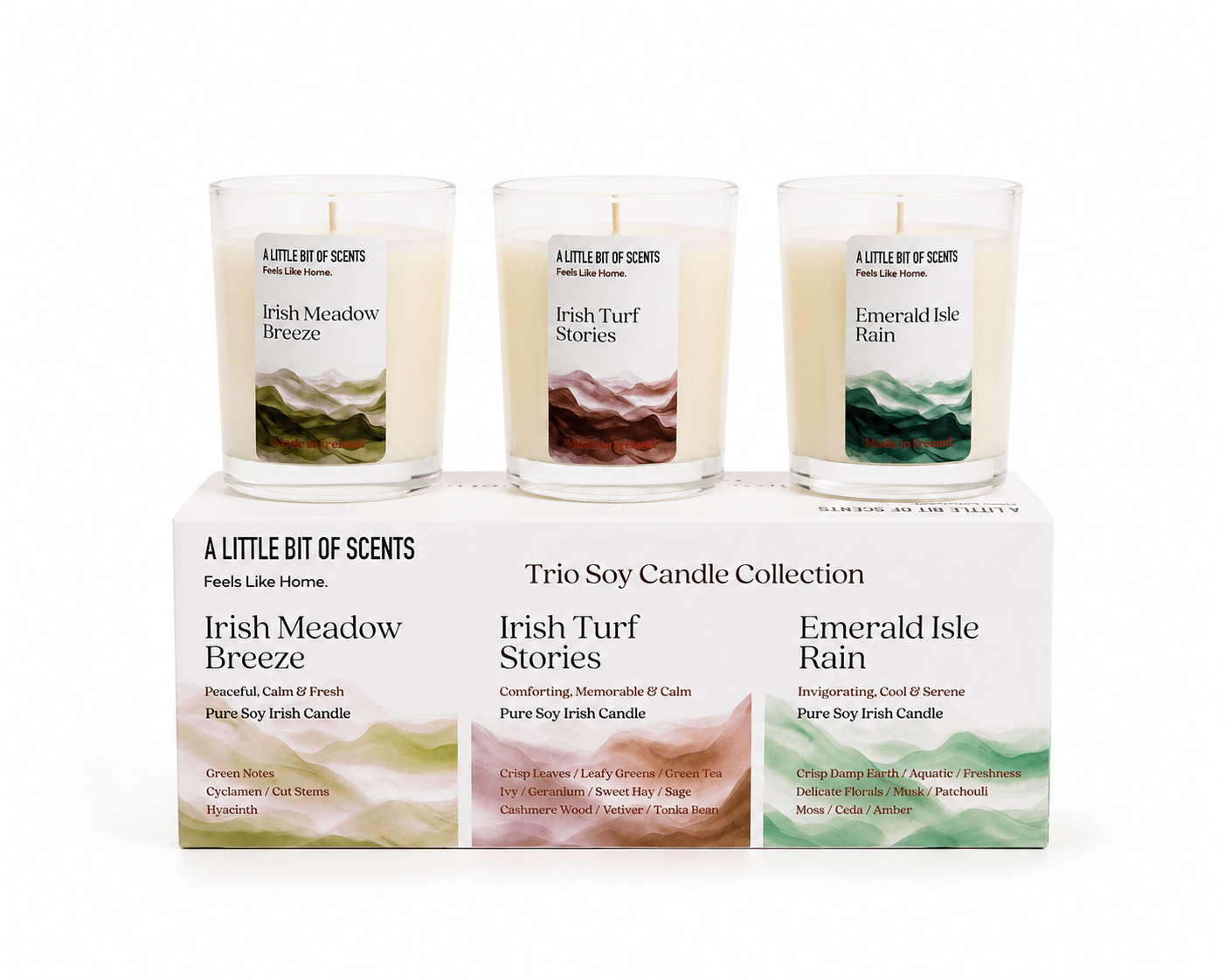 Emerald Isle Trio Candle Set
