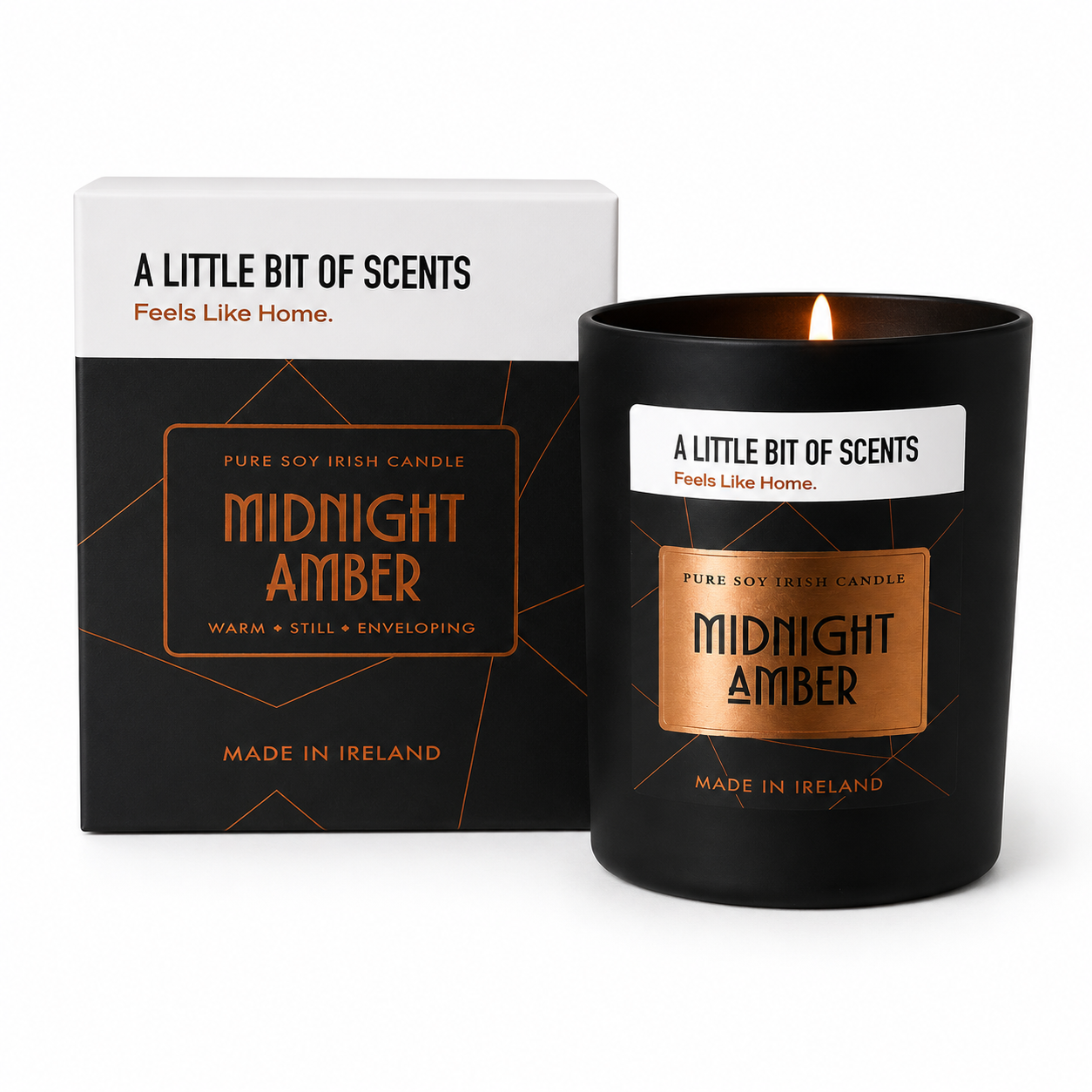 Midnight Amber & Lavender Scented  Candle