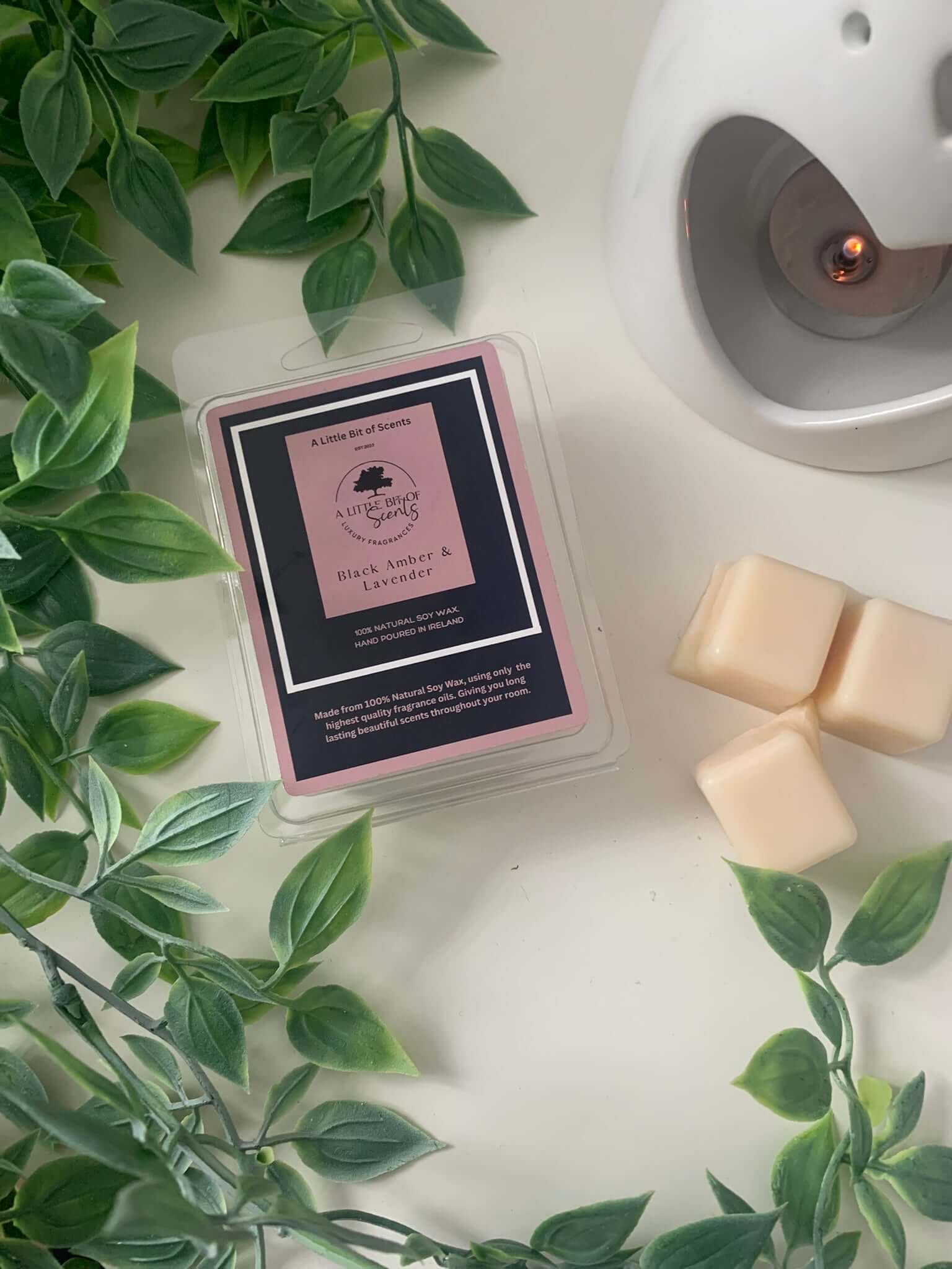 Black Amber and Lavender Soy Wax Melt