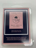  Black Amber and Lavender Soy Wax Melt